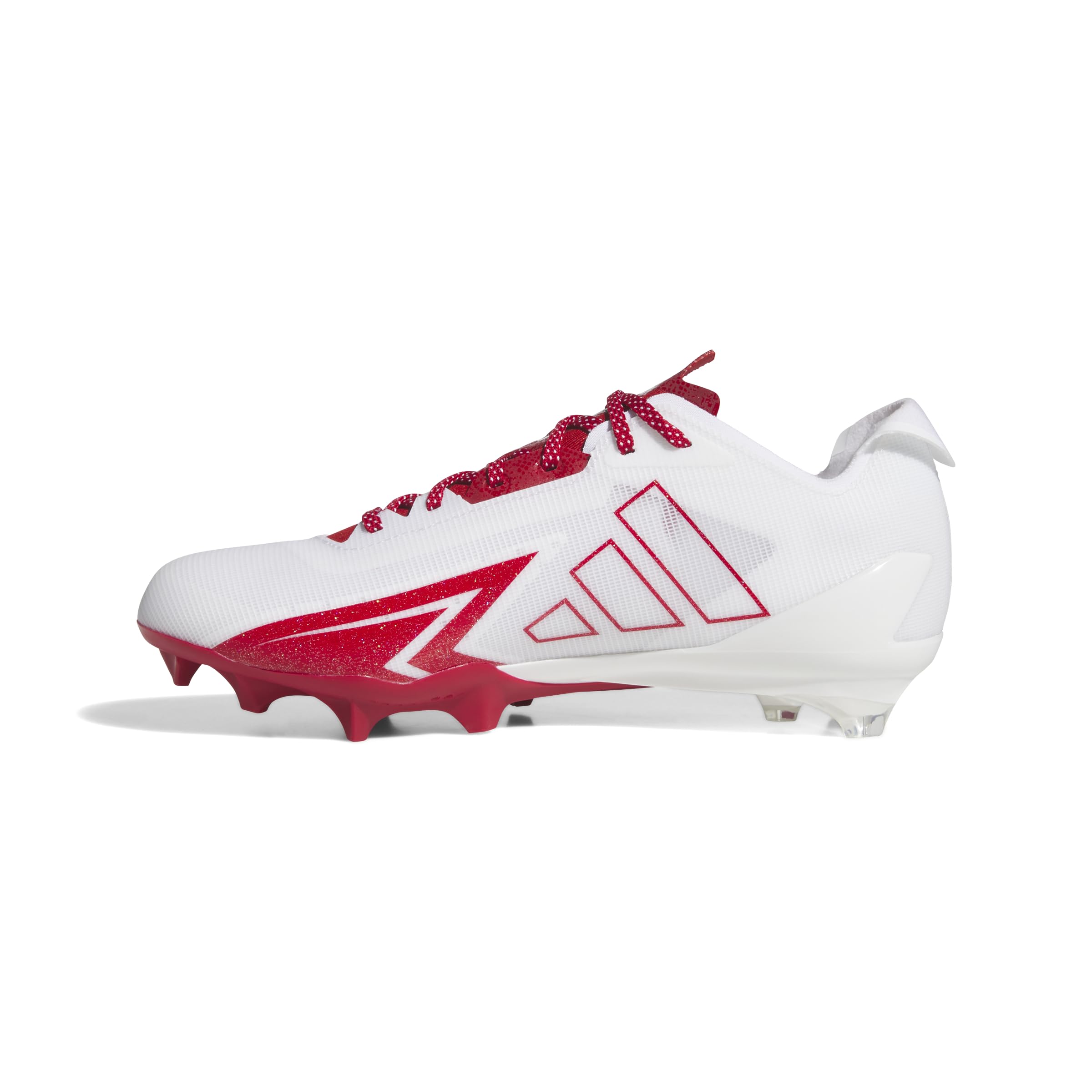 Adidas Men’s Adizero Electric American Football, White/Team Power Red/White, 8