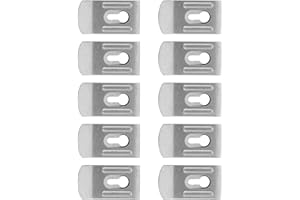 NUOBESTY 10pcs Stainless Steel Tape Measure Repair Clips, Replacement Belt Holder Back Clips for Carpentry