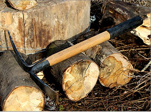Solid Aim Tools Professional Heavy Duty Forgecraft Adze Hoe W/Dual Headed Weeding Tool, Pick Mattock Digging Tool,Great for Cultivating and Weeding (16-inch Overall Length x 7.85-inch Steel Blade). - Thumbnail 4
