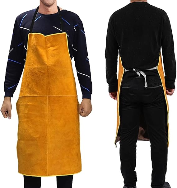 Leather Welding Apron For Men Protect Skin/Clothing Mens Apron Heat & FlameResistant Leather