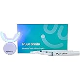 Puur Smile Teeth Whitening Kit &ndash; LED Light &amp; Whitening Gel with Remineralization Syringes &ndash; Professional-Grade Whitening for Sensitive Teeth &ndash; Removes Stains from Coffee, Wine, &amp; Smoking