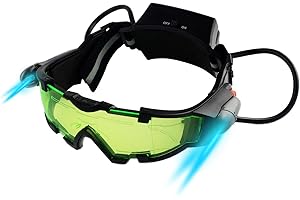 Yolyoo Night Vision Goggles,Spy Googles Spy Gear Adjustable Kids LED Night Goggles Flip-Out Lights Green Lens for Racing Bicycling, Skying to Protect Eyes Children's Day Gift