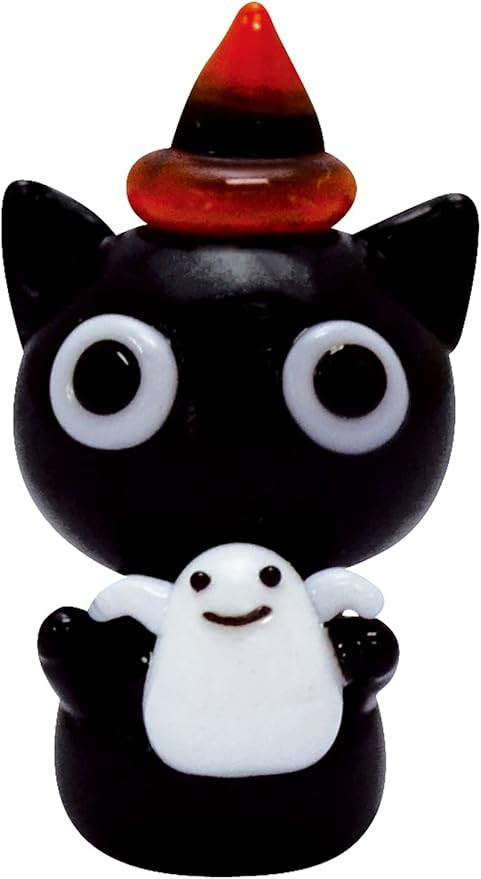 Amazon Co Jp かわいい手作り ガラス細工 ハロウィン おばけどうぞ クロネコ Cyk1493 ホーム キッチン