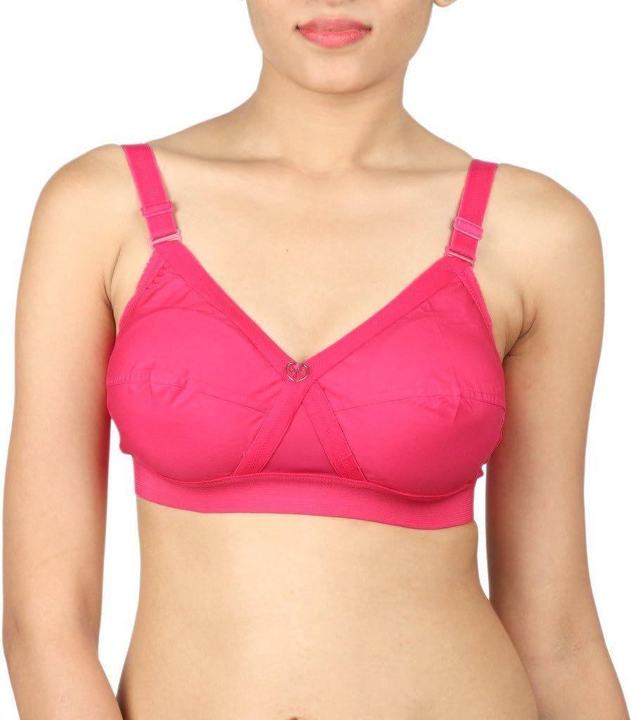 Women's Cotton Blend Non-Wired Full-Coverage Bra