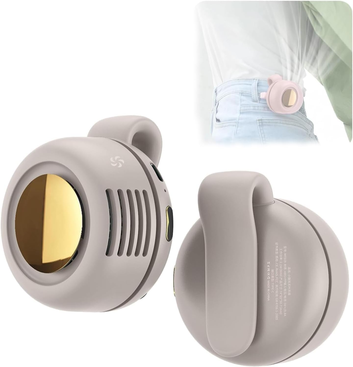 Photo 1 of VACVOIIVCE White Portable Mini Bladeless Fan, 3-Speed Clip-on Fan for Shirt and Waist