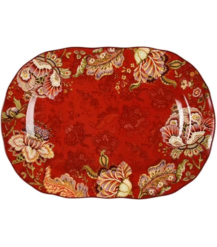 Amazon.com | 222 Fifth Gabrielle Spring Blue Square Dinner Plates, Set of  4, Paisley: Salad Plates: Dinner Plates