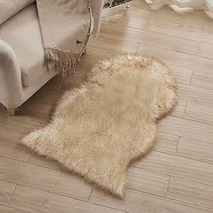 YCYO Alfombra De Imitación De Piel De Oveja De Piel Sintética,5~6cm