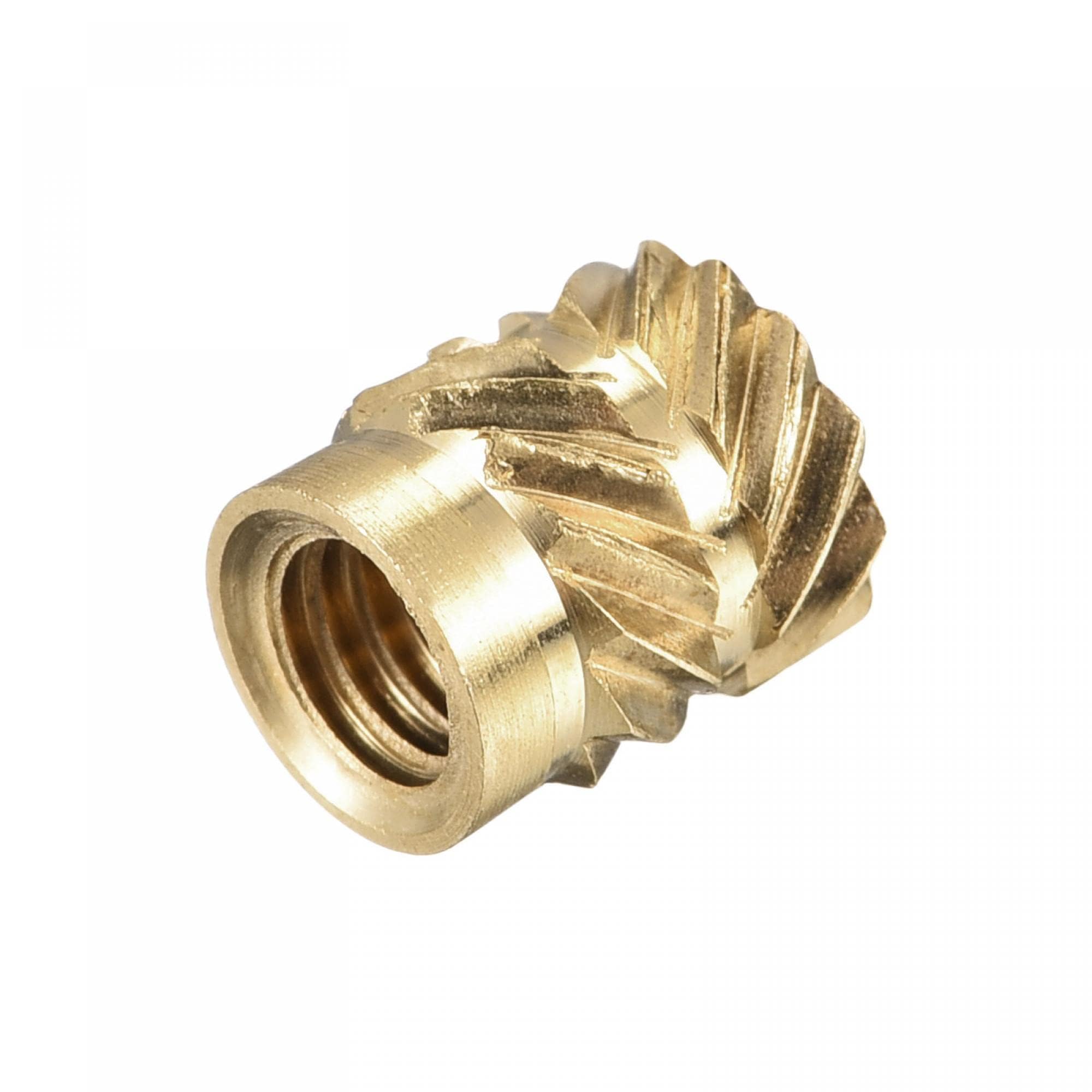 TOP-VIGOR 60Pcs M4 Threaded Knurled Insert Nuts, M4 x 7mm x 6mm OD 3D Printing Brass Nuts, Female Threaded Inserts Brass Heat Set Insert Embedment Nut for 3D Printing