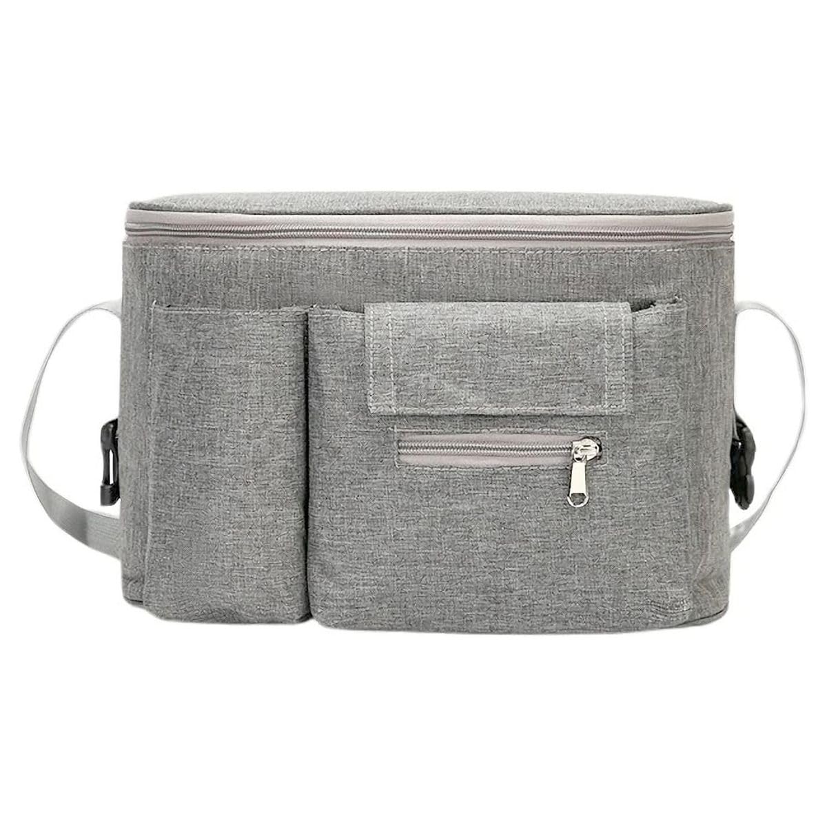 König Design Pram Organiser Pram Bag Buggy Bag Drink Holder Changing Bag, gray, simple" or "functional