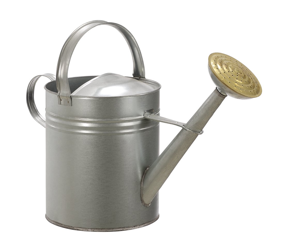 Dehner Nostalgic Watering Can 9 L Approx. 50 x 39 x 22 cm Galvanised, Silver