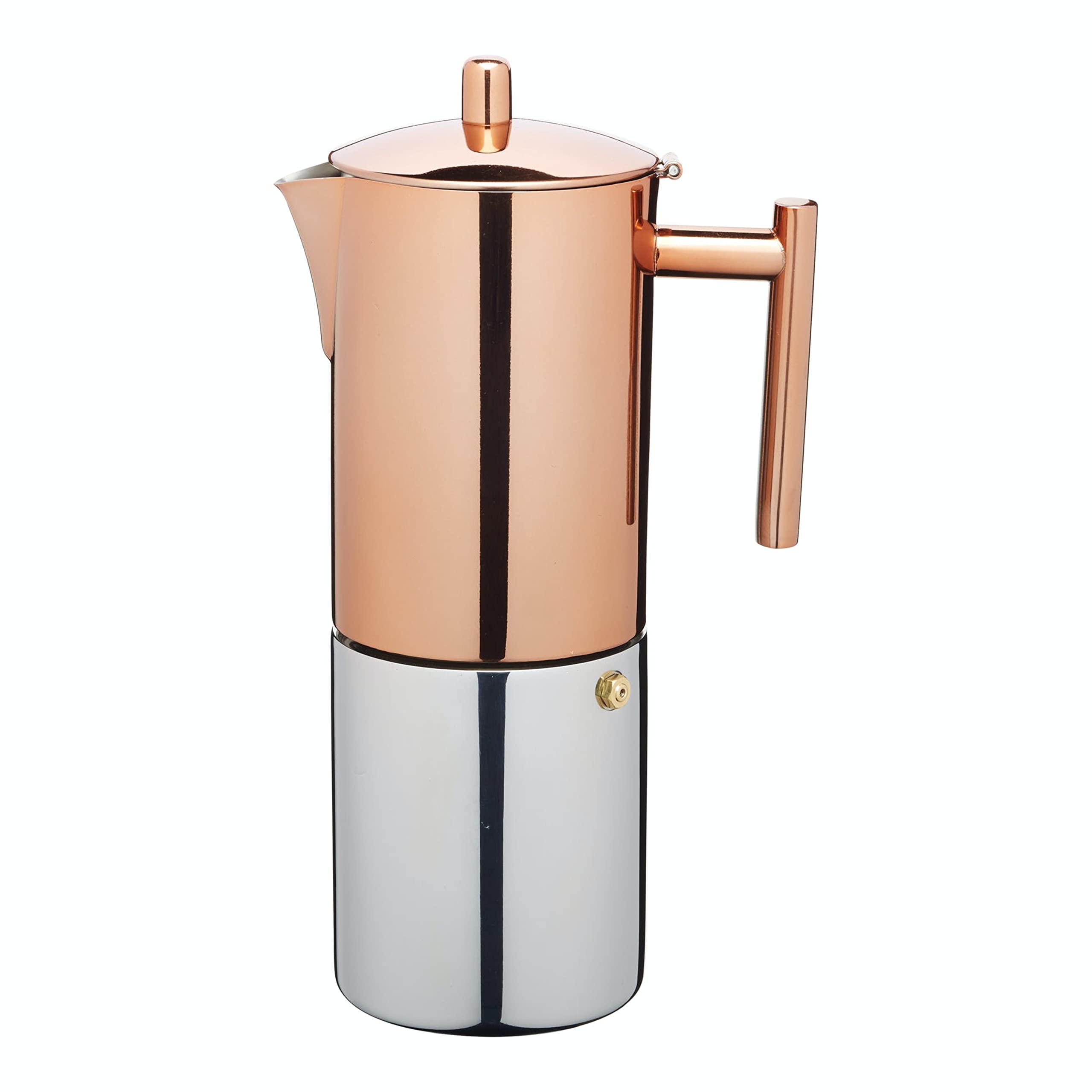 La Cafetière Copper Stovetop Espresso Maker, Stainless Steel, 6ml