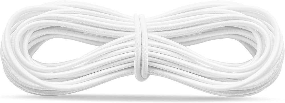 Realm Elastic Cord White Black 1mm 1.5mm 2mm 3mm Craft Jewellery