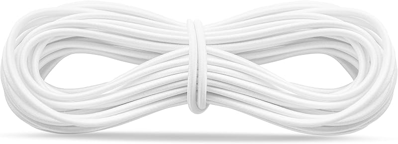 Realm Elastic Cord White Black 1mm 1.5mm 2mm 3mm Craft Jewellery