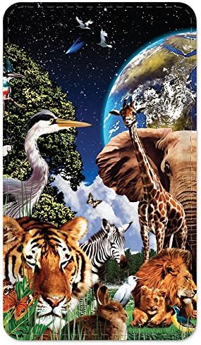 Premium 5,000 mAh Dual USB Portable Battery Charger &amp; External Battery Pack for iPhone 7, 7 Plus, Galaxy S8, S8 Plus &amp; Other Smart Devices - Animal Kingdom