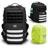 riderbag Xtreme Tactical Travel Bag, 30L Carry-On Backpack, Black | From Work to Workout, Tactical Everyday Carry, Motorcycle Commuting, Carry-On Travel, Reflective Details