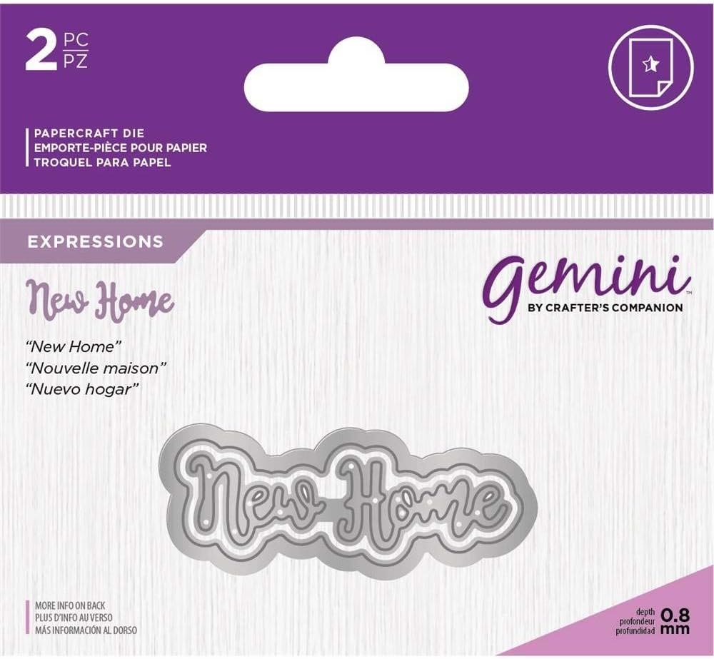 Gemini Essentials Only Mini Words Collection Craft Cutting Dies - New Home