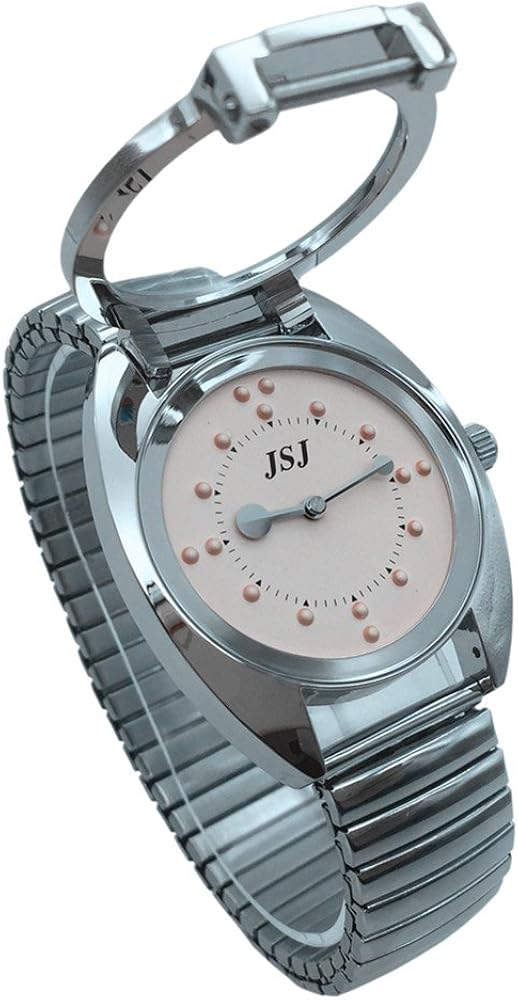 Stainless Steel Tactile Watch for Blind PeopleBattery Operated
