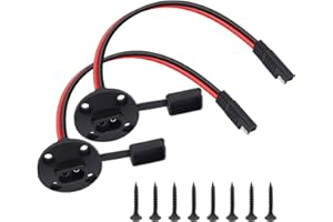 Billion wealth 2 Pack 11.8inch 10AWG SAE Power Socket Sidewall Port Cable with 8 Screws Compatible with Solar Generator