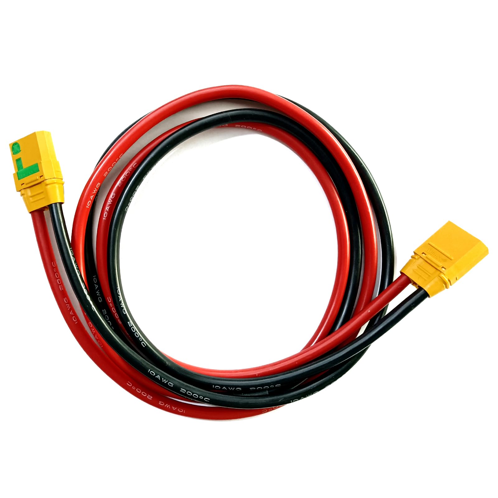 LINSYRC XT90-S Anti-Spark Female Connector to XT90H Male Connector Extension Cable 100CM 10AWG for RC Model Vehicle Aircraft Model