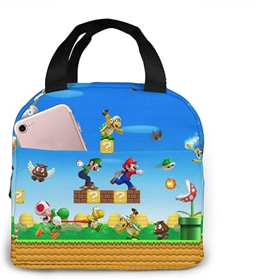 Amazon Co Jp スーパーマリオ おしゃれ 断熱 保冷ランチバッグ 大容量 保温 食品収納 お弁当バッグ 軽量 通勤 弁当袋 ランチボックス 保冷バッグ 手提げお弁当箱 シューズ バッグ