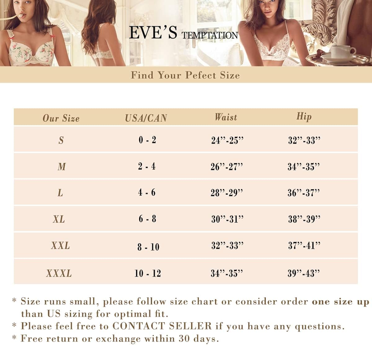 Eve's temptation Lily Women's High Waist Lace Panties Underwear Seamless Slimming Full Coverage Brief at  Women’s Clothing store
