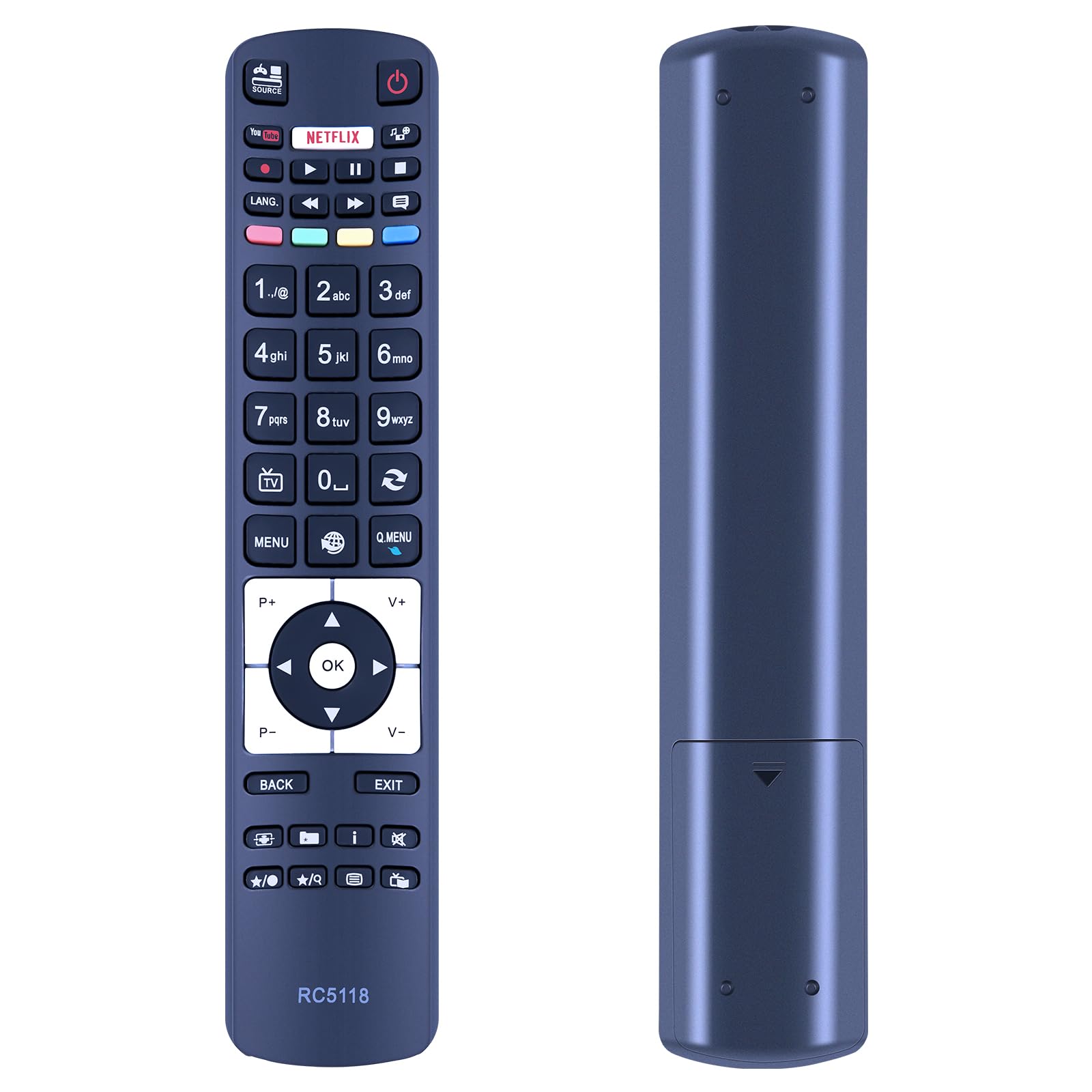 RC5118 Replacement Remote Control for Hitachi Compatible with 48hk6t64u 32hb6j41u 10099458 49hgt69u 32HE1510W