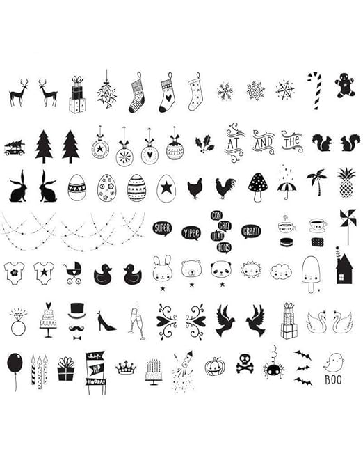 A Little Lovely Company - Ergänzungsset Celebrations - für alle Leuchtkästen - Inhalt: 85 Stück