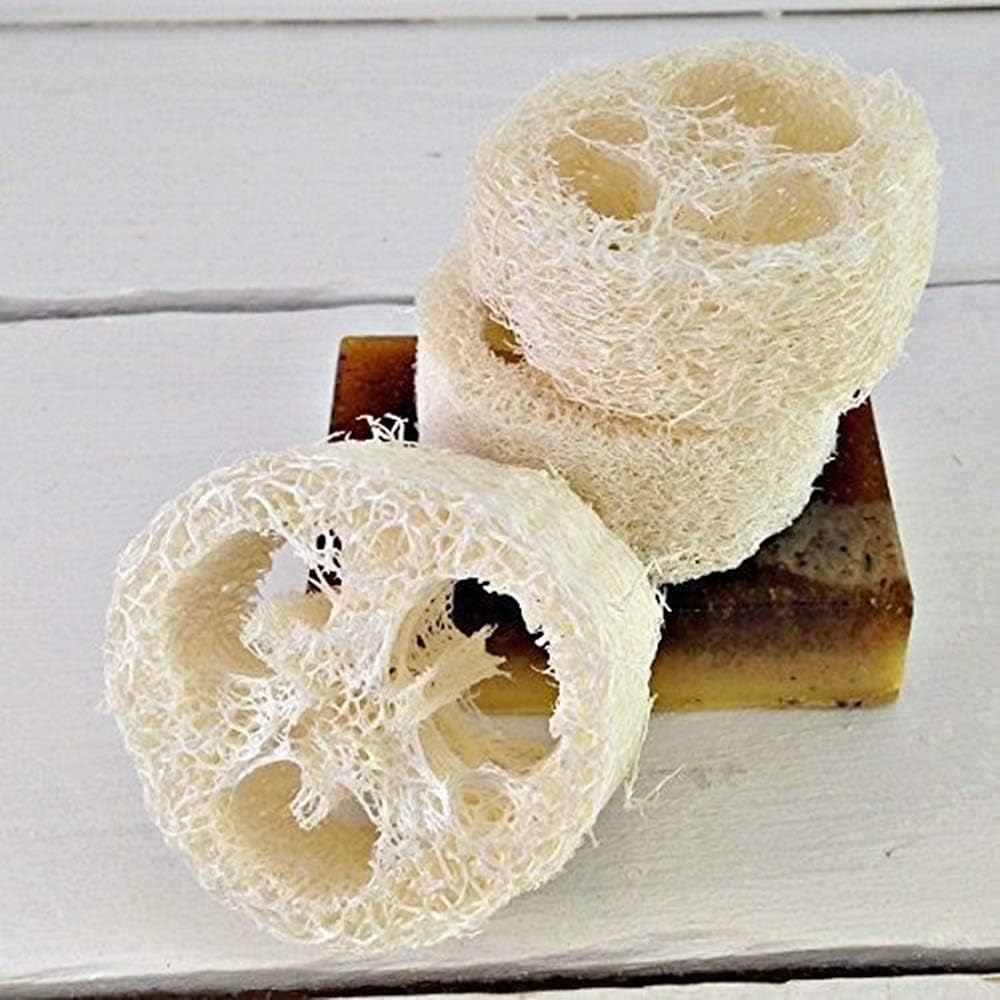 Natural loofah sliced 20 pcs, Loffa, Lofa Loofa, 100% Natural Loofahs, Perfect For SPA Beauty Bath Sponge Body Scrubber Puff, Bathing Accessories. Premium Quality Luffa for exfoliating Your Skin.