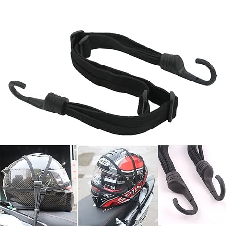 Motorrad Helmnetz Gepäck Versenkbare 60cm Elastische Seil Gurt mit Haken für Motorräder Fahrräder Roller