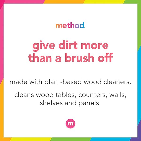 METHOD DAILY WOOD CLEANER, ALMOND, PLANT-BASED FORMULA THAT CLEANS SHELVES, TABLES AND OTHER WOODEN SURFACES WHILE REMOVING DUST & GRIME, 28 OZ SPRAY BOTTLES, (PACK OF 1)