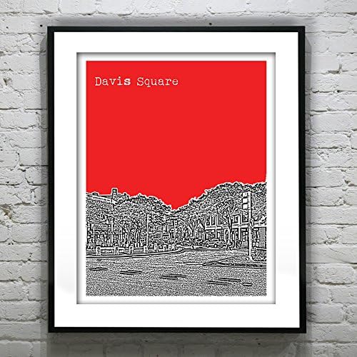 Davis Square Massachusetts Art Print - Davis Square, Somerville, MA - Version 1
