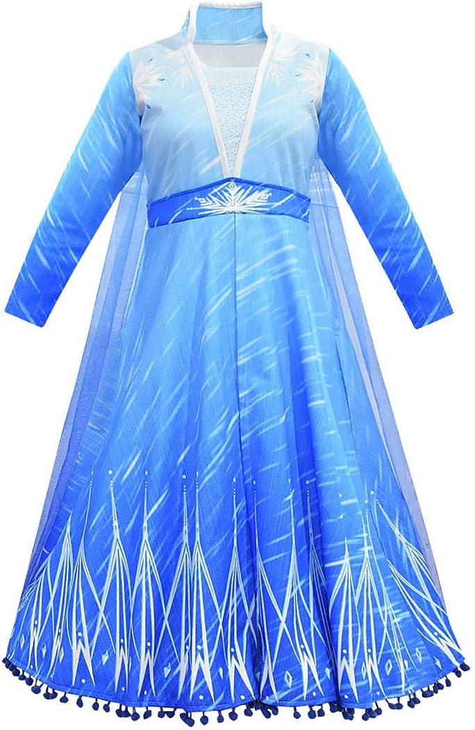 snow flying Elsa Halloween Costume for Girls Princess Costume Girls Dress Up
