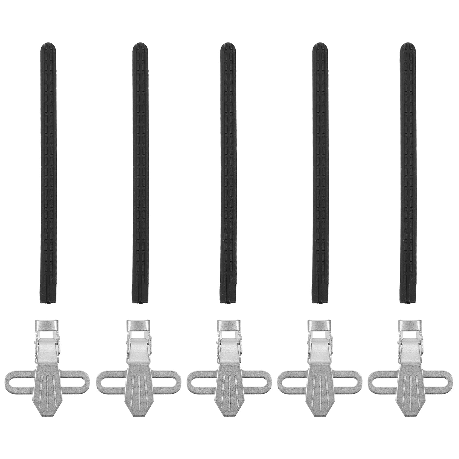 Amosfun JK Pleated Skirt Adjustable Belt Buckles Waistband Extender Japanese Mini Skirts Buckles Fasteners Trousers Hook Concealed Button for Costume Silver Pack of 5