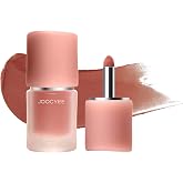 Joocyee Multi-Purpose Lip &amp; Cheek Cream - Cinnamon Tea | Natural Matte Lip Clay with Precision Brush, Peony-Infused Hydrating Cream Blush, Smooth &amp; Non-Sticky Finish