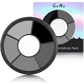Go Ho 6 Colors Grey Face Body Paint,Cream Washable Formula Face Painting for Halloween Cosplay,Body Paint SFX Makeup Palette,Professional Face Paint Gray Vampire Zombie Makeup