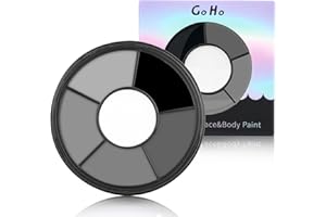 Go Ho 6 Colors Grey Face Body Paint,Cream Washable Formula Face Painting for Halloween Cosplay,Body Paint SFX Makeup Palette,Professional Face Paint Gray Vampire Zombie Makeup