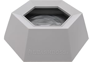 Leash Boss Splashless Travel Dog Water Bowl - Large 40oz Capacity, No Spill Portable Silicone Car Dish (Grey, Silicone)