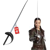 Nicky Bigs Novelties Fencing Foil Sword, 25in Silver Plastic Costume Prop | Silver Plastic Fencing Foil Sword with Black Handle, Costume Blade, One Size Fits Most, Perfect Halloween Accessory