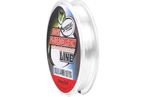 ANGRYFISH 100% Fluorocarbon Fishing Line and Fluorocarbon Leader-Invisible Underwater-Faster Sinking- Ultralow Stretch(2-30LB)