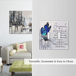 Blue Butterfly Vintage Floral Grey Flower Double
