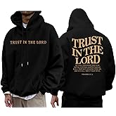 PNORATM Christian Hoodies for Men Religious Faith Jesus Hoodie God Bible Verse Cross Sweatshirts Trendy Graphic Pullover