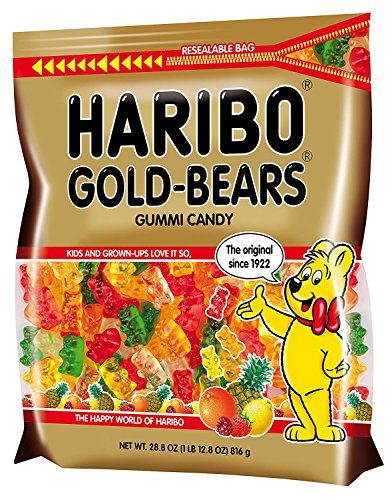 Haribo Gold-Bears Gummi Candy (28.8 Ounce Resealable Pouch)