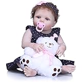 Sunsoar NPK 22in Soft Silicone Reborn Doll Imitation Baby Girl Bathing Playing Toys