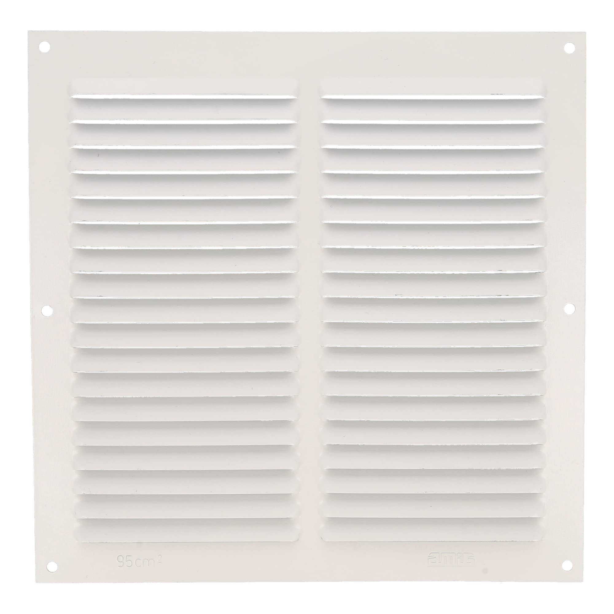 Amig - Square Aluminium Air Vent Grille | Air Vent Grille | Ideal for Kitchen and Bathroom Ceilings | Dimensions: 200 x 200 mm | Colour: White