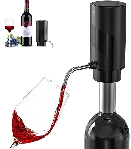 Amazon.com: Sip & Shimmer Aireador de Vino Eléctrico, Aireador de Vino  Moderno, Dispensador de Vino Eléctrico, Vertedor de Vino Dorado, Bomba de  Vino, Vertedor de Vino Automático, Recargable, Regalos de Vino :