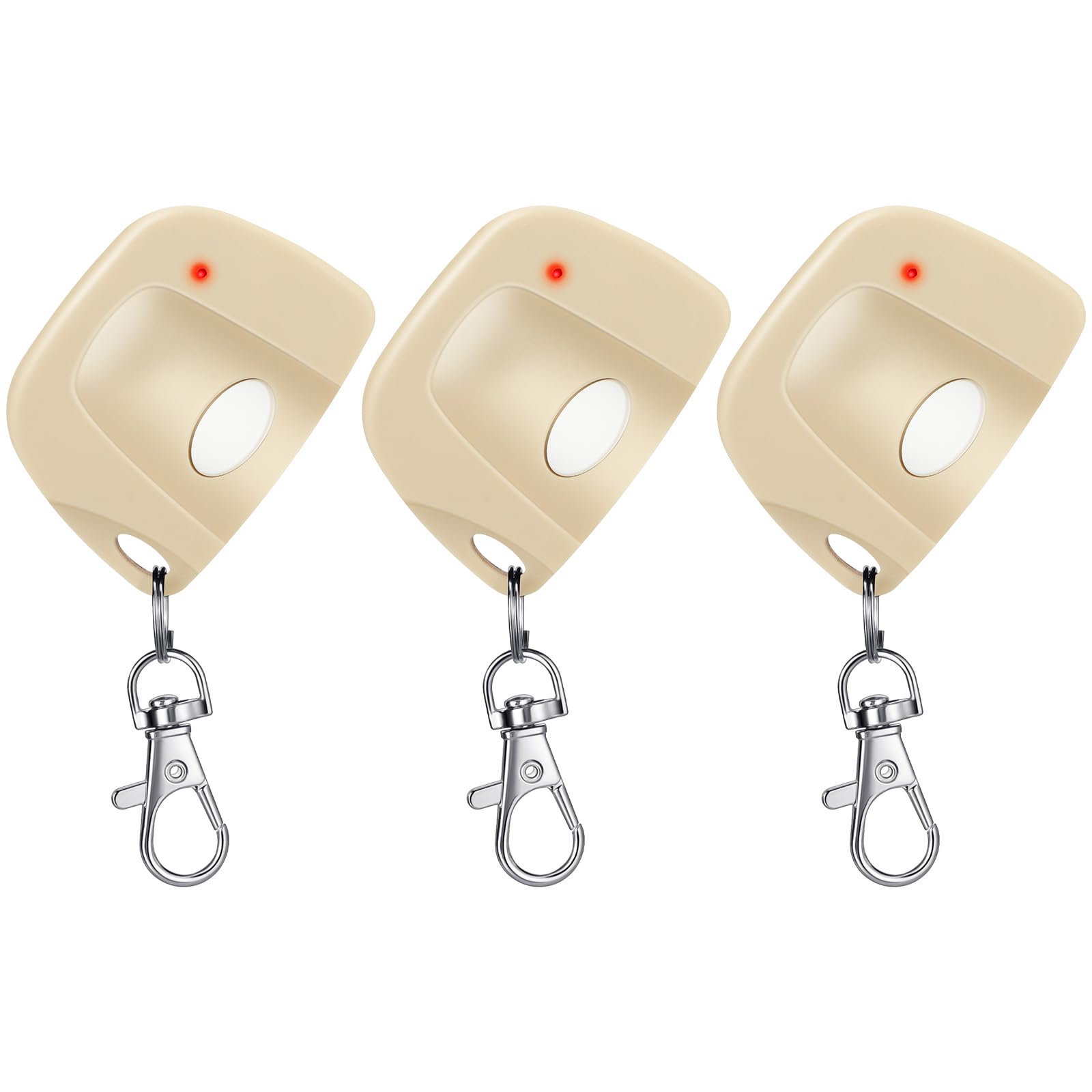 Photo 1 of Kingdder 3 Pieces Garage Door Remote Compatible with Multicode 300mhz 10 Dip Switch 3089 3060 3070 Gate Opener Remote Control with Keychain(Beige, White)