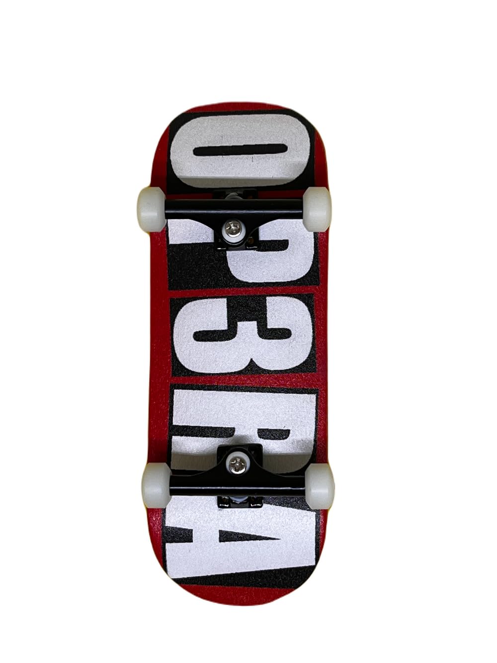 Op3ra Pro Fingerboard Complete 34 * 96mm Maples Wood Deck,UV Printing Graphic-Solid Single Axles Pro Trucks & 5 Urethane Bearing Wheels,-Replace Bushings-Blocks(red) Edition
