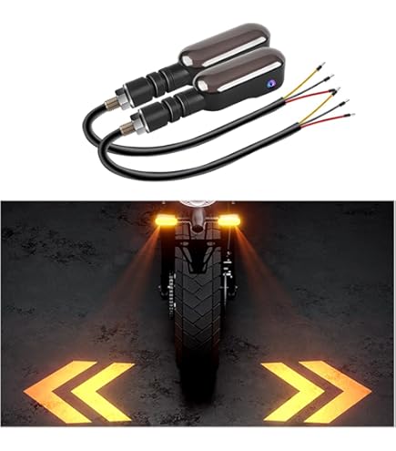 Clignotants LED Crâne Rétro 12V – Style Bobber Cafe Racer Old School – Universels Moto Noir Mat (Paire)