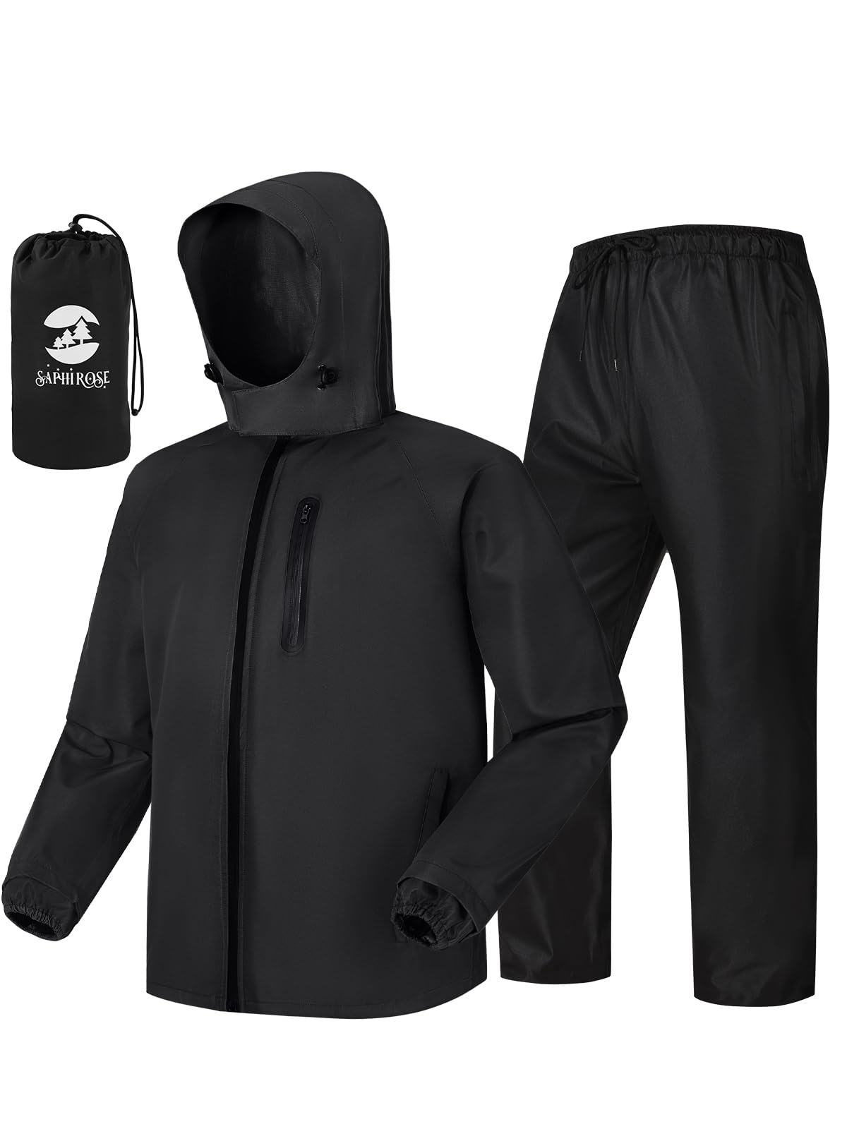Photo 1 of *Missing Parts*
SaphiRose Men's Waterproof Rain Suit 2pcs/set Packable Rain Gear for Golf Motorcycle Fishing(Black,XXL)