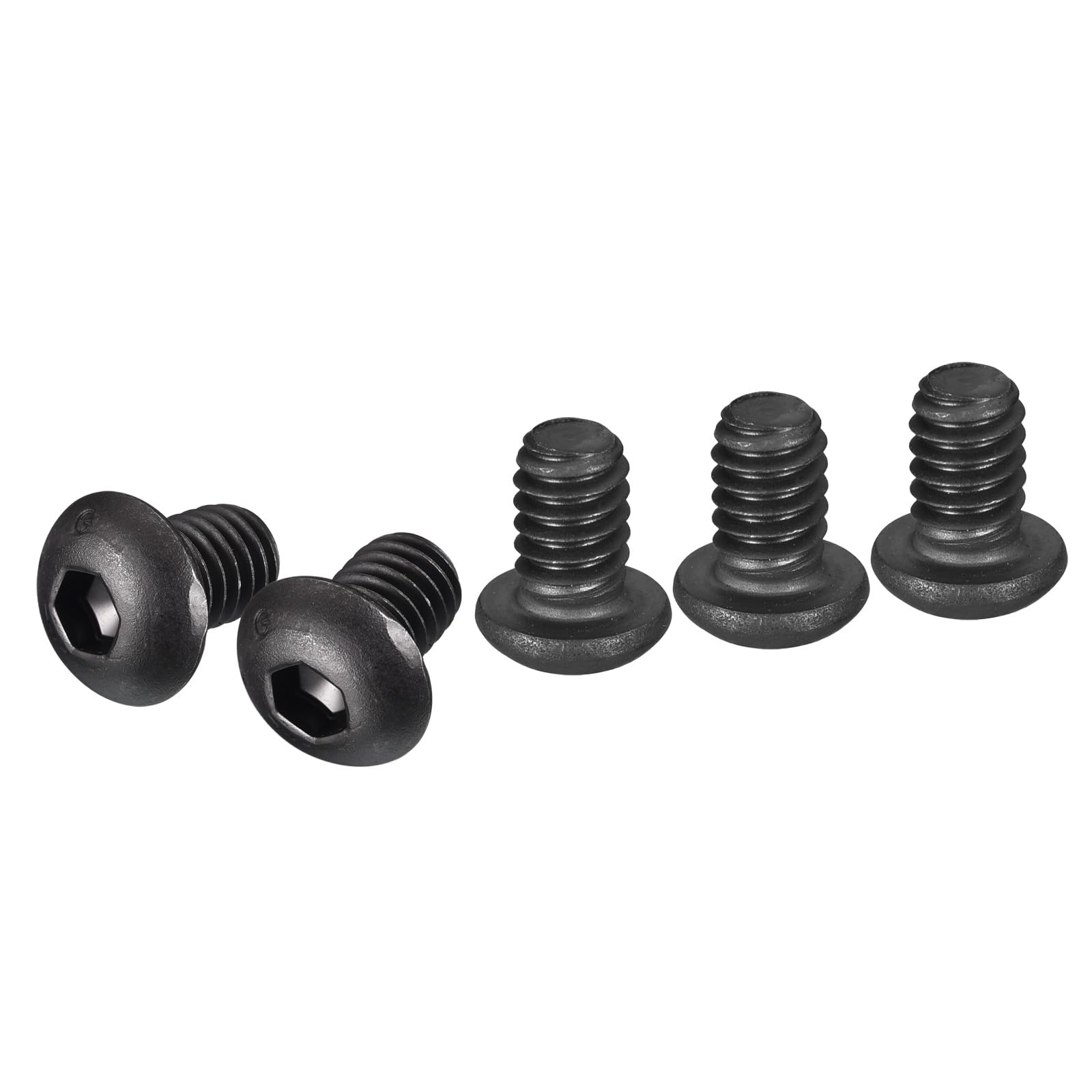 DTGN 1/4-20x3/8" Button Head Socket Cap Screws - 25Pack - Good for Machine - Carbon Steel Black Oxide - Hex Drive Full Thread UNC Fasteners — image 1